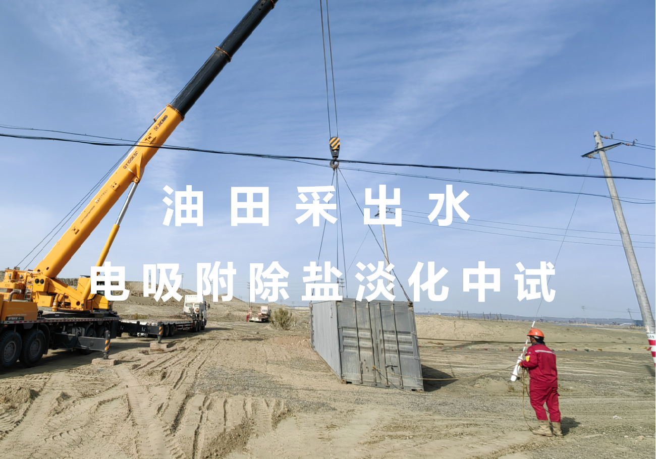 油田采出水电吸附除盐淡化中试